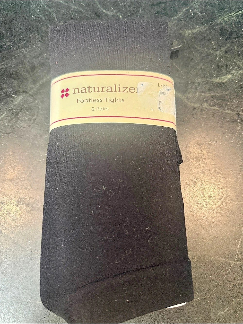 Naturalizer Footless Tights 2 Pairs Black L/XL